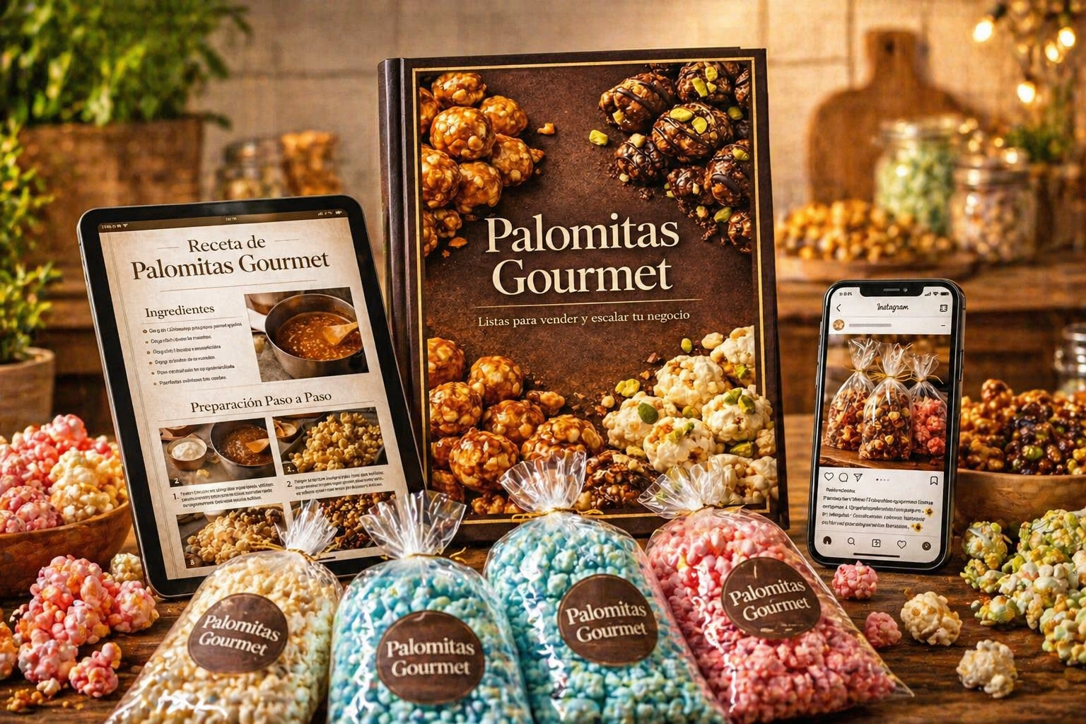 Palomitas Gourmet + de REGALO 7 BONOS EXCLUSIVOS 🎁